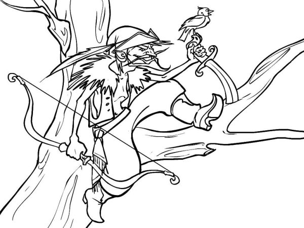 Соловей разбойник раскраска