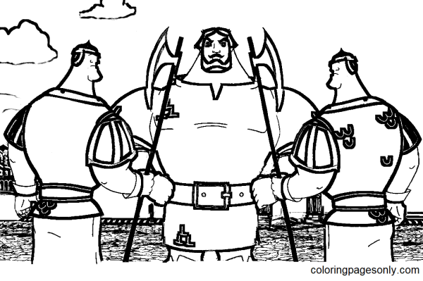 Раскраска "Илья Муромец"