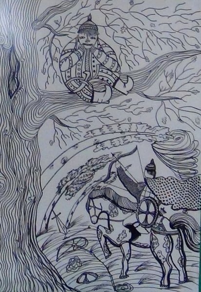 Соловей разбойник рисовать