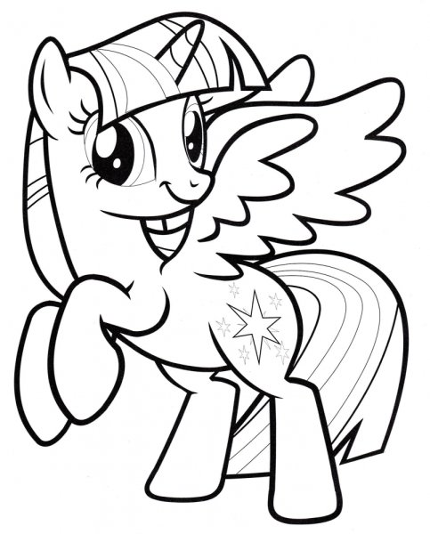 Раскраски my little Pony Искорка