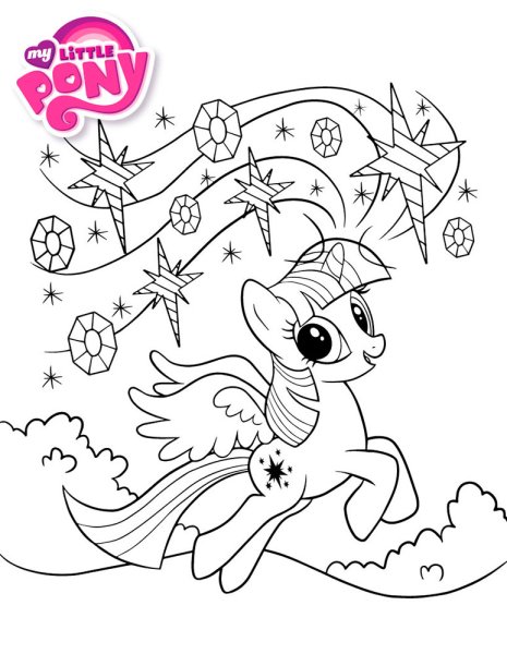 Раскраски my little Pony Искорка