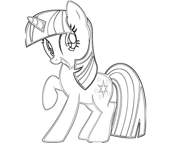 My little Pony Twilight Sparkle раскраска