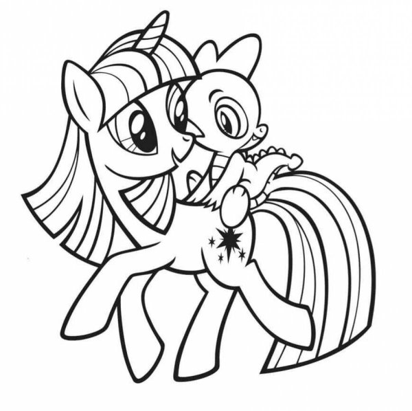 Раскраски my little Pony Искорка
