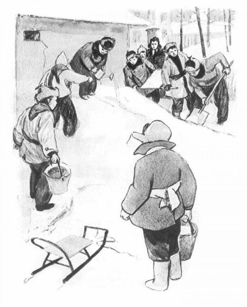 Иллюстрации к рассказу Носова на Горке