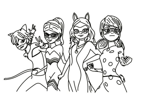 Леди баг и супер-кот raskraska