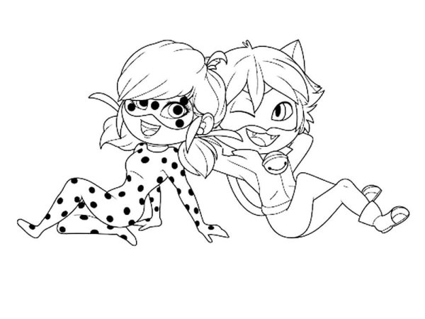 Разукрашка леди баг