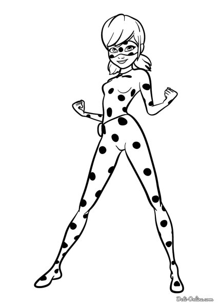 Леди баг разрисовка