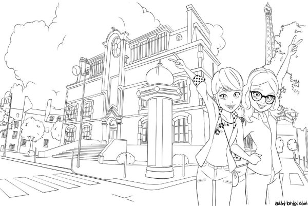 Разукрашка леди баг