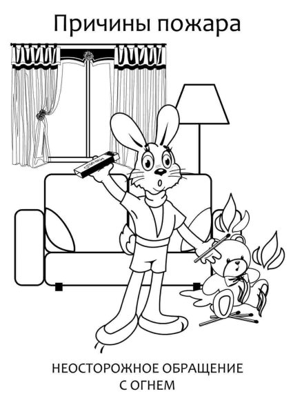 Противопожарная безопасность раскраска
