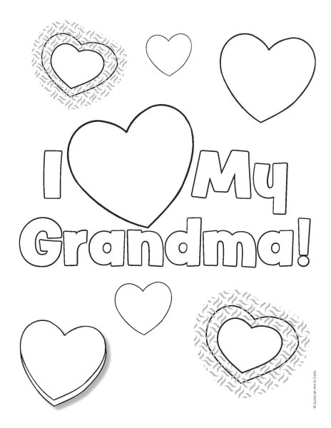 Картинки раскраски с днем рождения бабушке от внучки (49 фото)