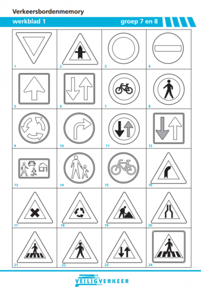 Раскрась знаки дорожного движения
