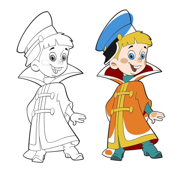 Вовка из Тридевятого царства раскраска