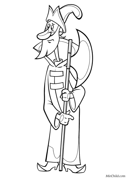 Вовка в тридевятом царстве раскраска