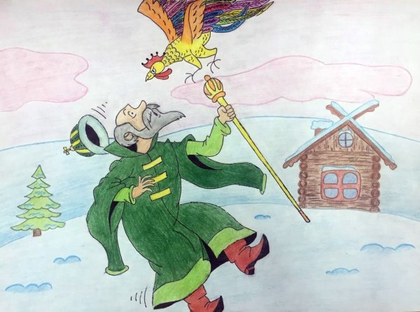 Петушок и бобовое зернышко раскраска