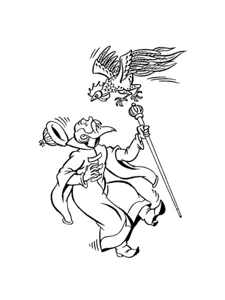 Раскраска по сказке о золотом петушке