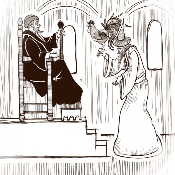 Раскраска сказка о золотом петушке Пушкина для детей