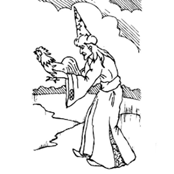 Золотой петушок раскраска