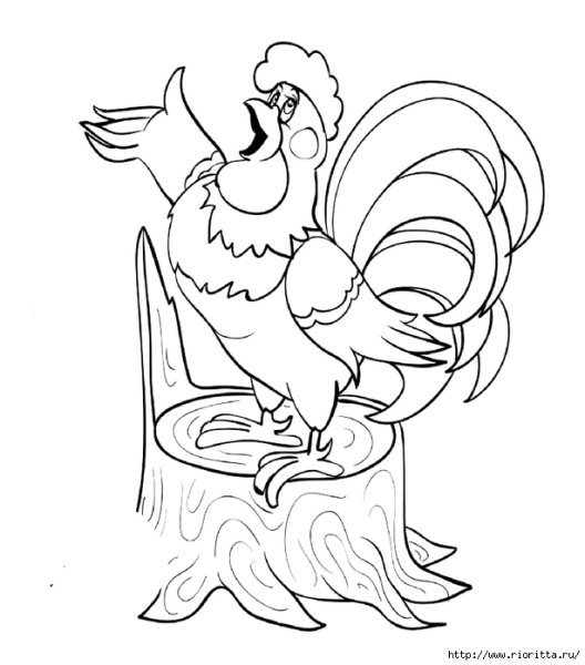 Сказка о золотом петушке Пушкин раскраска