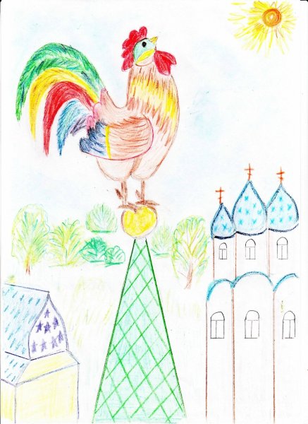 Сказка о золотом петушке Пушкин раскраска