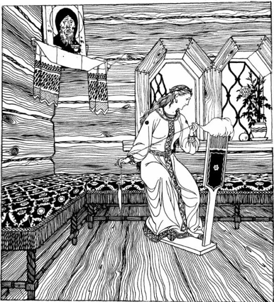 Сказка о мёртвой царевне и семи богатырях чб