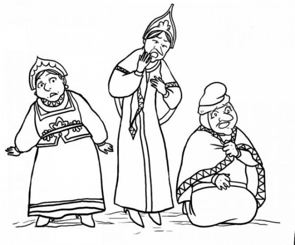 Сказка о царе Салтане повариха раскраска