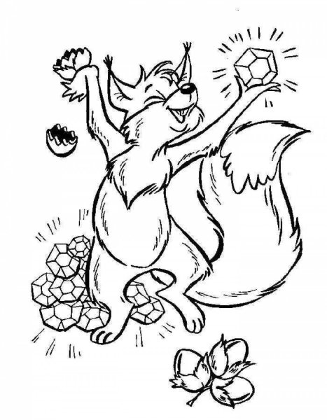 Белка из сказки о царе Салтане раскраска