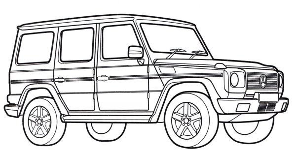 Раскраска Мерседес Гелендваген g63