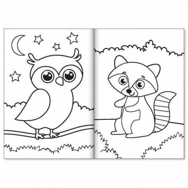 Несколько раскрасок на одном листе