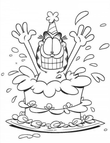 Раскраска "с днем рождения!"