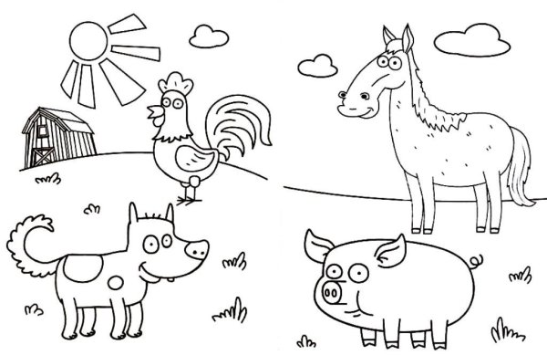 Раскраска «синий трактор»