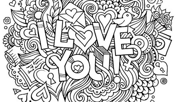Раскраска антистресс в любви!