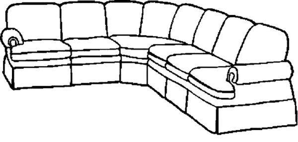 Раскраска мебель диван