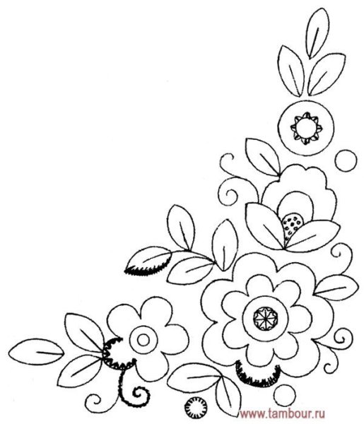 Узоры для вышивки гладью