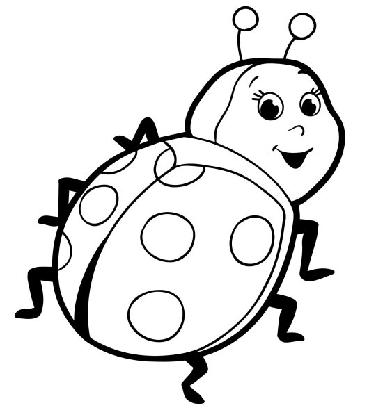 Божья коровка разукрашка для детей