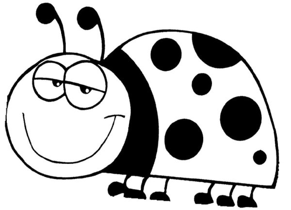 Божья коровка раскраска для детей