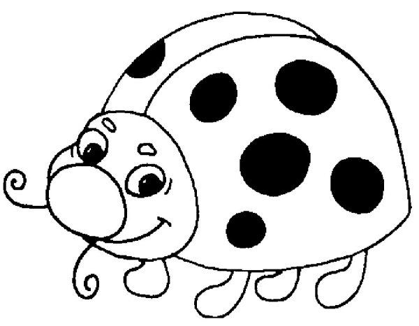 Божья коровка для раскрашивания детям