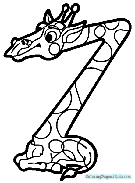 Цифра семь раскраска