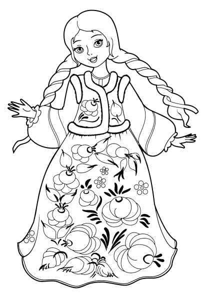 Раскраски русские народные промыслы