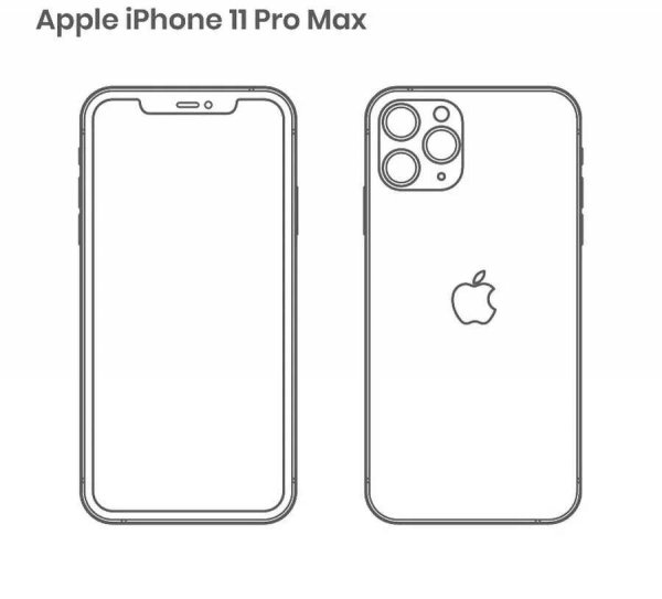 Чертежи iphone 11 Pro Max