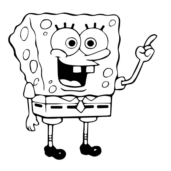 Губка Боб квадратные штаны раскраска герои