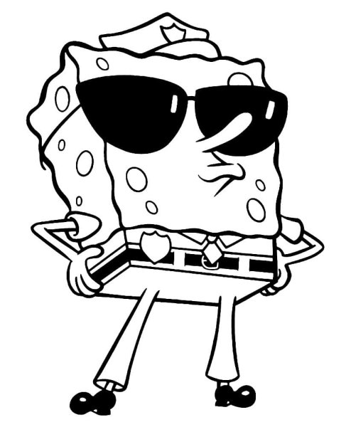 Раскраски губка Боб квадратные штаны