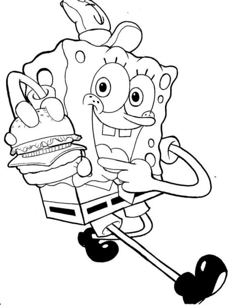 Раскраски губка Боб квадратные штаны