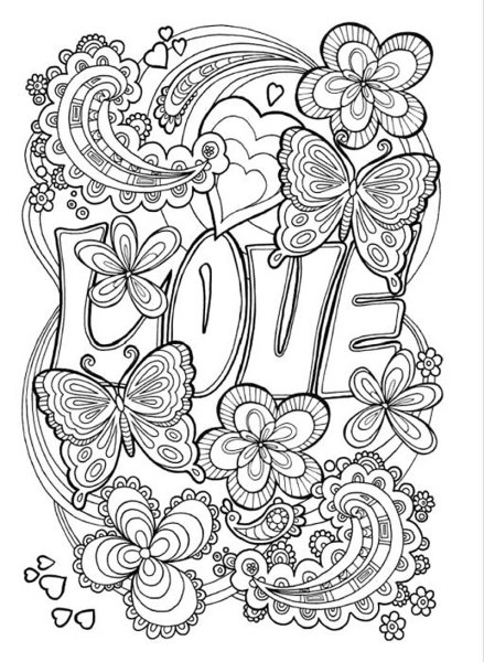 Раскраска антистресс в любви!