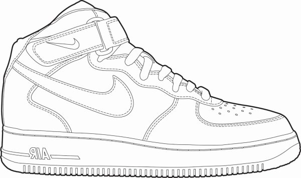 Nike Air Force 1 раскраска
