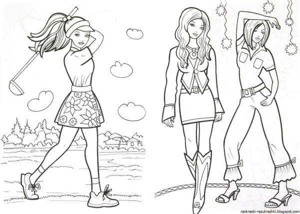 Модные раскраски