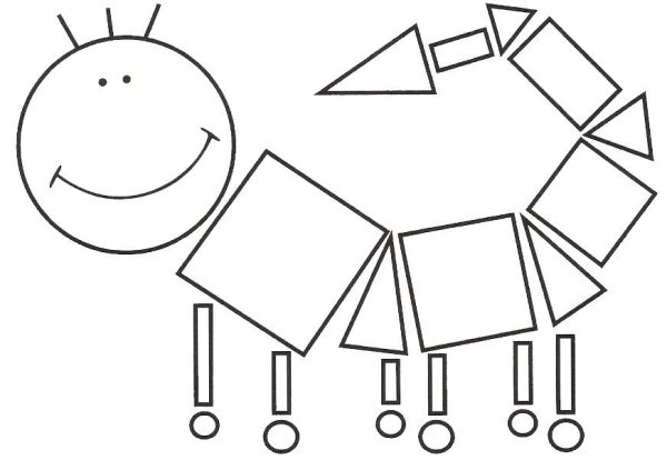 Фигурки из геометрических фигур для школьников