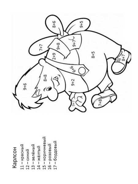 Математические раскраски 2 класс таблица умножения и деления