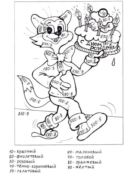 Раскраска умножение