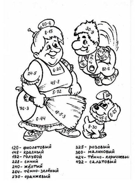 Раскраска по математике 2 класс умножение на 2 и 3