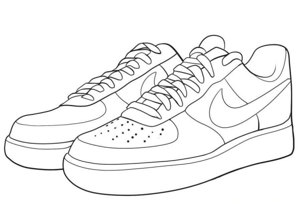 Nike Air Force 1 раскраска